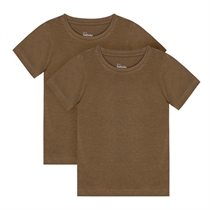 BIRKHOLM 2-Pak T-shirts Teak Brun